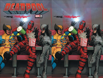 DEADPOOL #1 Mike Mayhew Studio Variant Cover A Trade Dress and B Virgin Full Duo Signed with COA