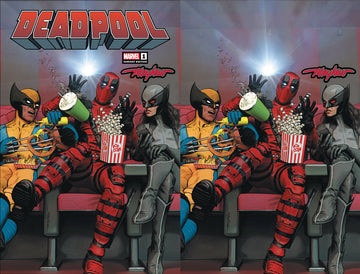 DEADPOOL #1 Mike Mayhew Studio Variant Cover A Trade Dress and B Virgin Glow Sig with COA