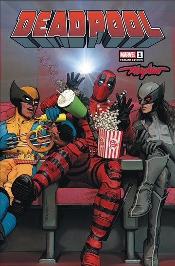 DEADPOOL #1 Mike Mayhew Studio Variant Cover A Trade Dress Glow Sig with COA