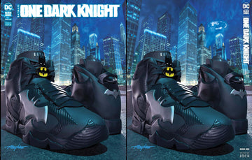 BATMAN: ONE DARK KNIGHT #1 Mike Mayhew Studio Variant Set of Cover A Trade Dress and Cover B Virgin Raw