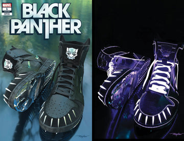 BLACK PANTHER #1 Mike Mayhew Studio Variant Set of Cover A Trade Dress and Cover B Virgin Raw