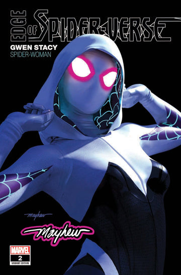 EDGE OF SPIDER-VERSE #2 FACSIMILE EDITION Mike Mayhew Studio Cover A Trade Dress Ghost Glow Signed with COA