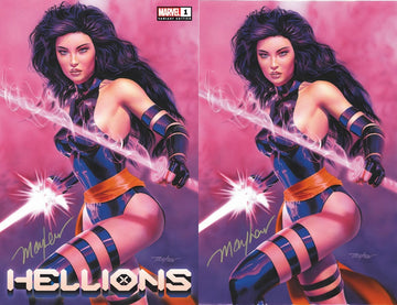 HELLIONS #1 Mike Mayhew Studio Variant Cover A and Cover B Set Signed with COA