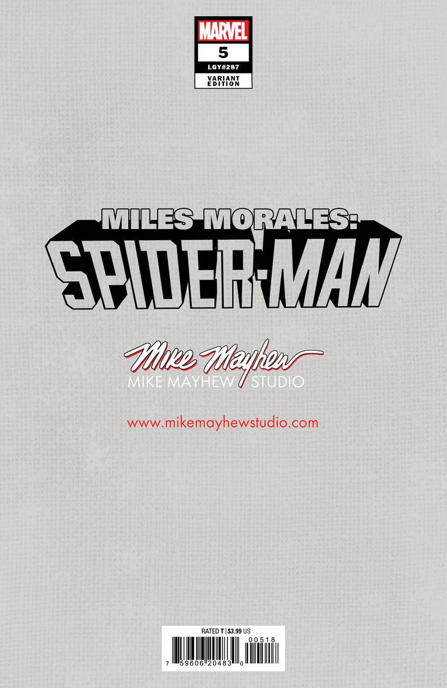 MILES MORALES: SPIDER-MAN #5 (2023) Mike Mayhew Studio Variant Cover A Trade Dress Raw