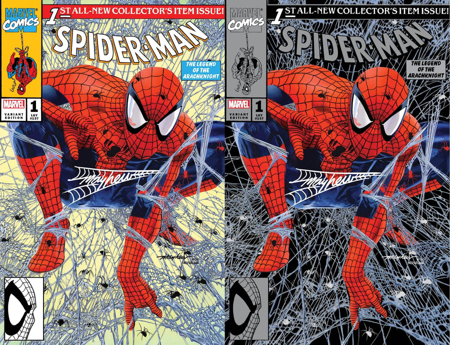 SPIDER-MAN #1 (2022) Mike Mayhew Studio Variant Cover A Trade Dress and Cover B Virgin Thwip Sig with COA