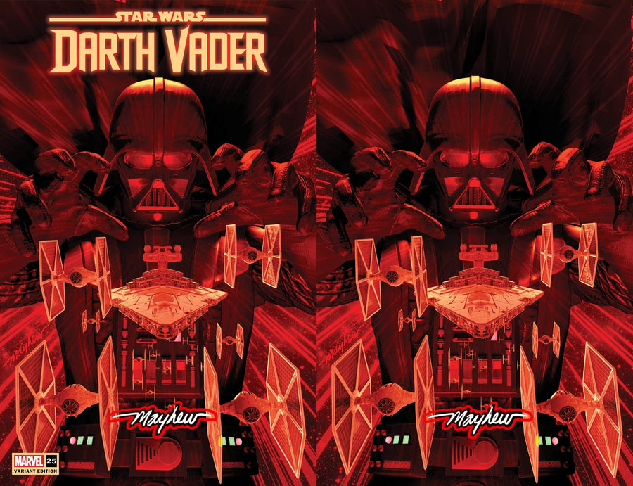 STAR WARS: DARTH VADER #25 Mike Mayhew Studio Variant Cover A and Virgin Cover B Saber Glow Sig with COA