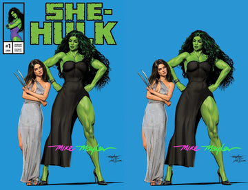 SHE-HULK #1 Mike Mayhew Studio Variant Cover Set of Trade Dress and Virgin Full Duo Signed with COA