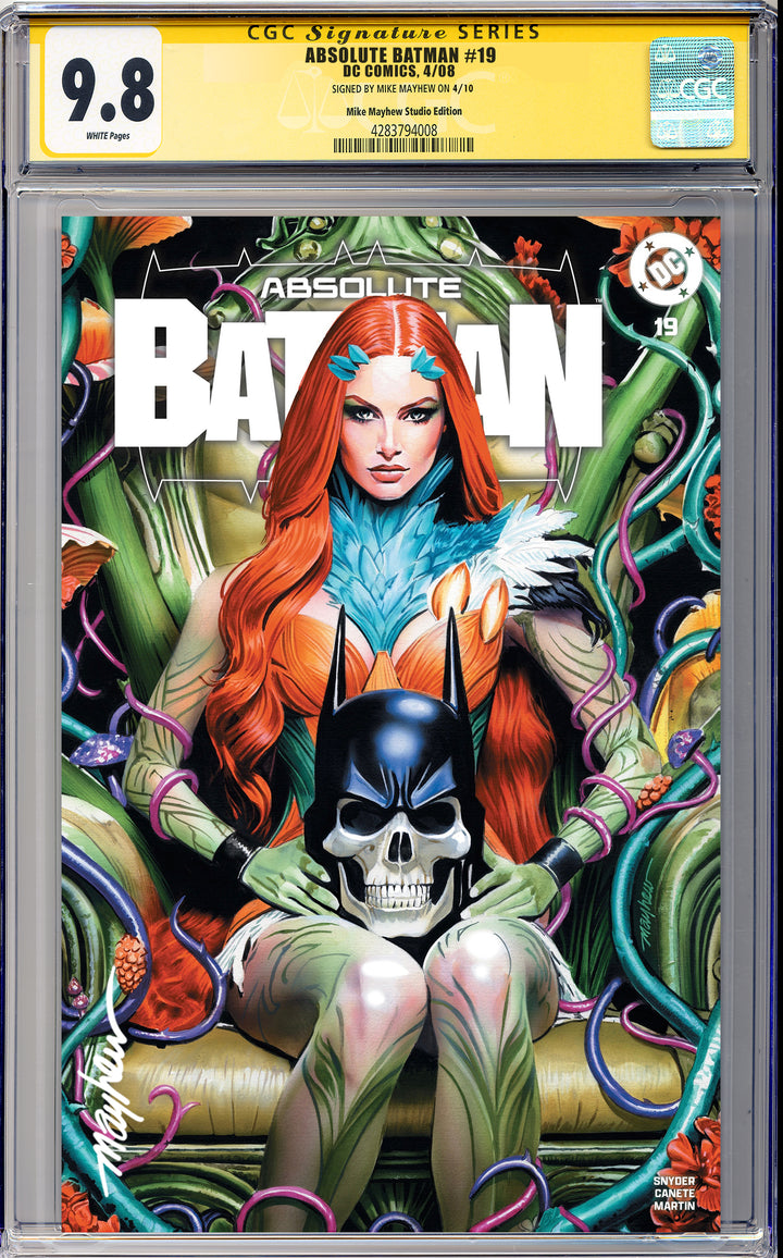ABSOLUTE BATMAN #19 Mike Mayhew Studio Variant Cover A Trade Dress SIGNED CGC Yellow Label Guaranteed 9.8 Graded Slab