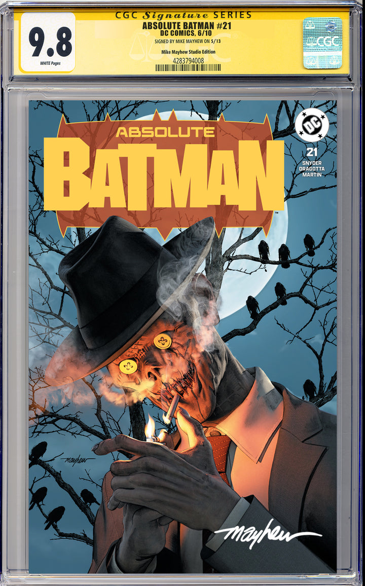 ABSOLUTE BATMAN #21 Mike Mayhew Studio Variant Cover A Trade Dress SIGNED CGC Yellow Label Guaranteed 9.8 Graded Slab