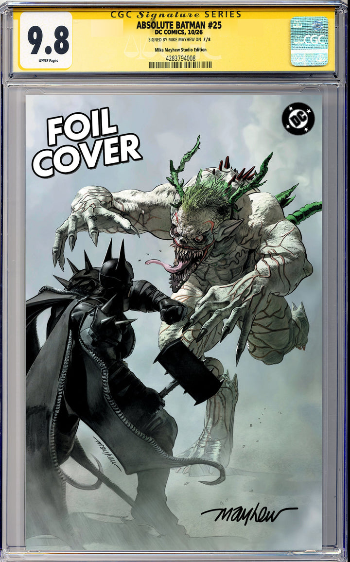 ABSOLUTE BATMAN #25 Mike Mayhew Studio Variant Cover C CGC Signature Series 9.8