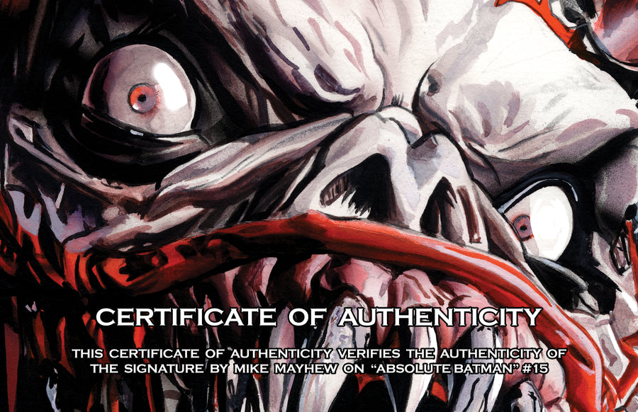 ABSOLUTE BATMAN #15 Mike Mayhew Studio Variant Cover D Red Foil FULL DUO SIG with COA