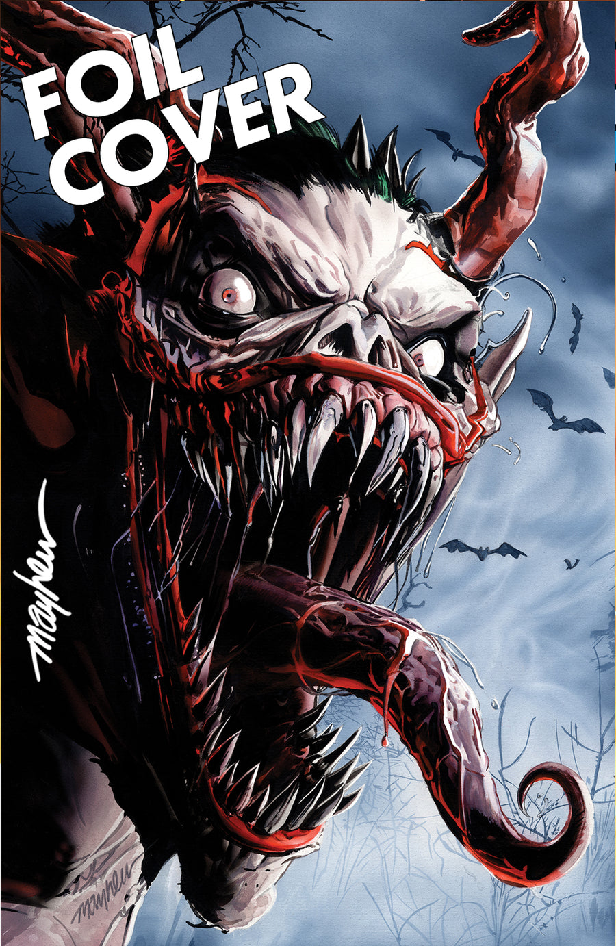 ABSOLUTE BATMAN #15 Mike Mayhew Studio Variant Cover C Blue Foil SIGNED with COA