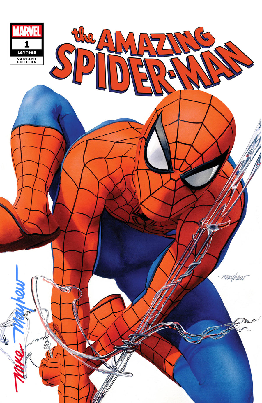AMAZING SPIDER-MAN #1 (2025) Mike Mayhew Studio Variant Cover A Trade Dress FULL DUO SIGNED with COA AMAZING SPIDER-MAN #1 (2025) Mike Mayhew Studio Variant Cover A Trade Dress FULL DUO SIGNED with COA