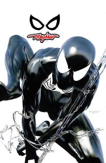 AMAZING SPIDER-MAN #1 (2025) Mike Mayhew Studio Variant Cover C Black Suit Variant SPIDEY-EYES REMARQUE with COA
