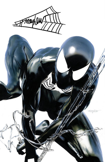 AMAZING SPIDER-MAN #1 (2025) Mike Mayhew Studio Variant Cover C Black Suit Variant BLACK THWIP SIG with COA