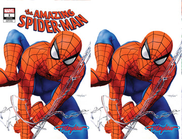 AMAZING SPIDER-MAN #1 (2025) Mike Mayhew Studio Variant Cover A Trade Dress & B Virgin SET GLOW SIG with COA