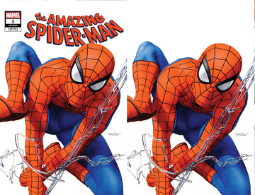 AMAZING SPIDER-MAN #1 (2025) Mike Mayhew Studio Variant Cover A Trade Dress & B Virgin SET Raw
