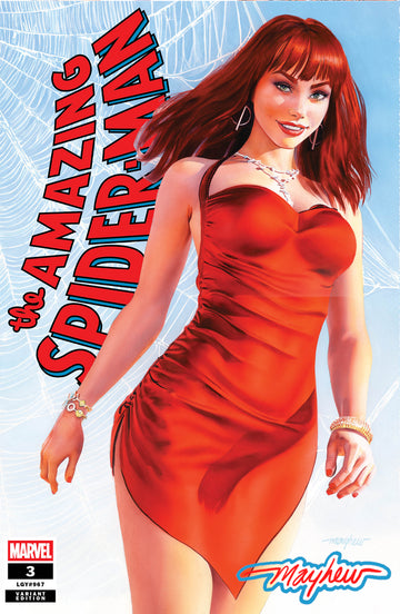 AMAZING SPIDER-MAN #3 Mike Mayhew Studio Variant Cover A Trade Dress GLOW SIG with COA