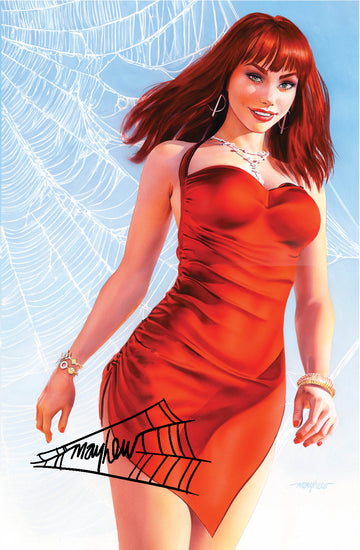 AMAZING SPIDER-MAN #3 Mike Mayhew Studio Variant Cover B Virgin BLACK THWIP SIG with COA