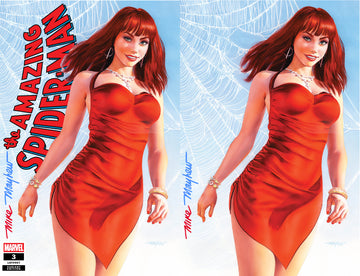 AMAZING SPIDER-MAN #3 Mike Mayhew Studio Variant Cover A Trade Dress & B Virgin SET FULL DUO SIGNED with COA