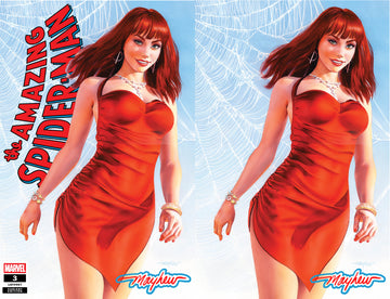 AMAZING SPIDER-MAN #3 Mike Mayhew Studio Variant Cover A Trade Dress & B Virgin SET GLOW SIG with COA