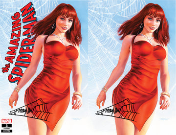 AMAZING SPIDER-MAN #3 Mike Mayhew Studio Variant Cover A Trade Dress & B Virgin SET BLACK THWIP SIG with COA