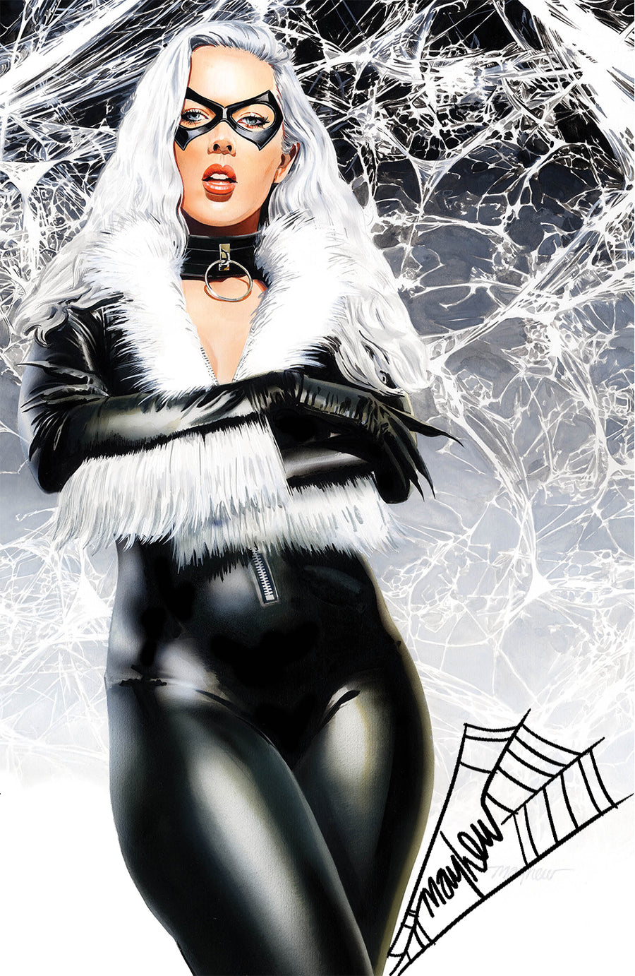AMAZING SPIDER-MAN #5 Mike Mayhew Studio Variant Cover B Virgin BLACK THWIP SIG with COA