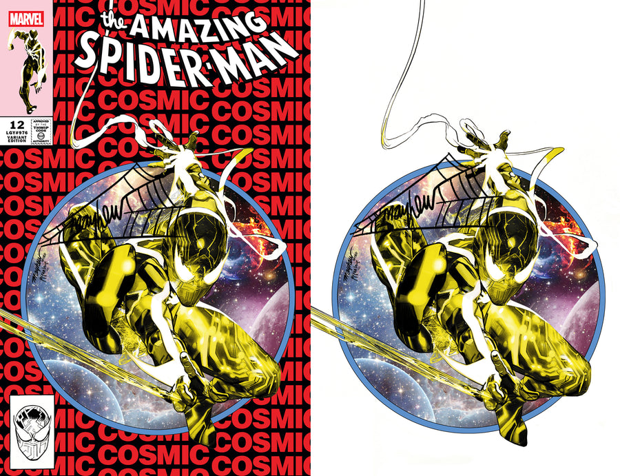 AMAZING SPIDER-MAN #12 Mike Mayhew Studio Variant Cover A Trade Dress & B Virgin SET BLACK THWIP SIG with COA