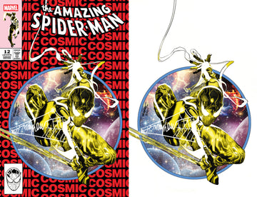 AMAZING SPIDER-MAN #12 Mike Mayhew Studio Variant Cover A Trade Dress & B Virgin SET WHITE THWIP SIG with COA
