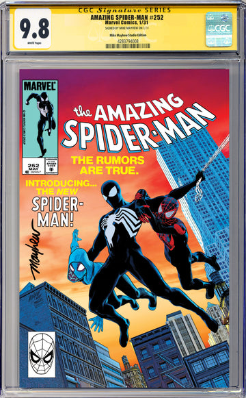 AMAZING SPIDER-MAN #252 FACSIMILE EDITION Mike Mayhew Studio Variant Cover A Trade Dress Regular Sig CGC Yellow Label Guaranteed 9.8 Graded Slab