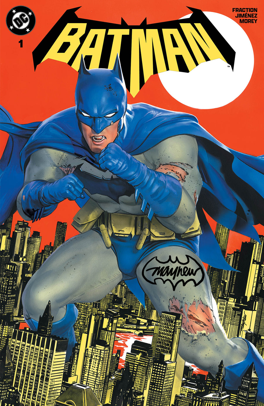 BATMAN #1 Mike Mayhew Studio Variant Cover A Trade Dress Bat Sig with COA