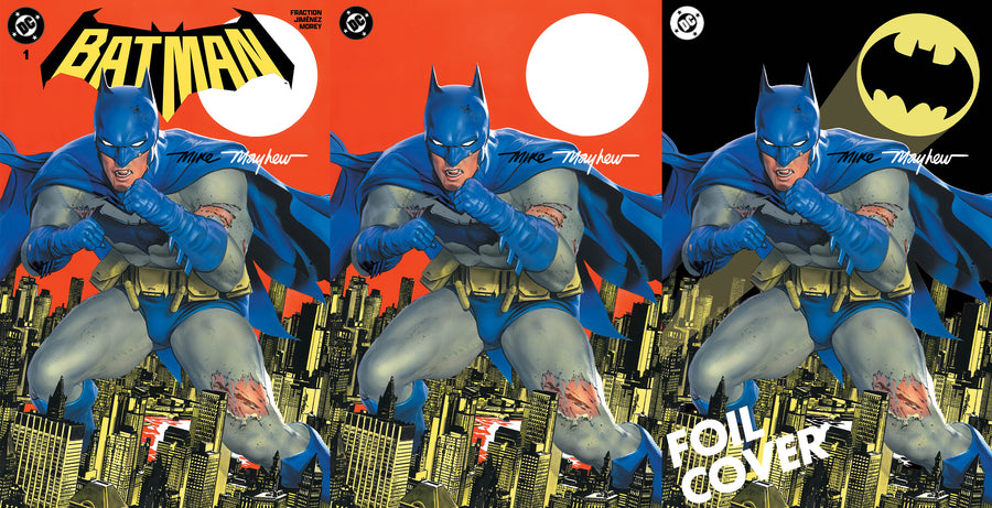 BATMAN #1 Mike Mayhew Studio Set of Cover A, B and C Full Duo Signed With COA