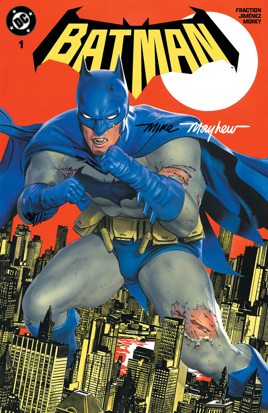 BATMAN #1 Mike Mayhew Studio Variant Cover A Trade Dress Full Duo Signed with COA