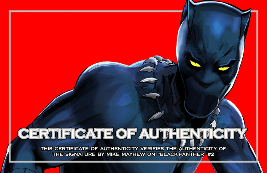 BLACK PANTHER (2023) #2 Official Marvel Mike Mayhew Variant Cover A Trade Dress Full Duo Signed with COA