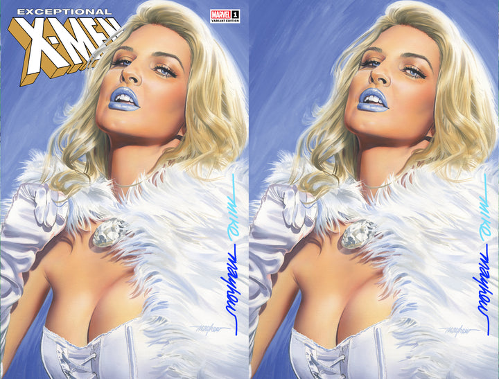 EXCEPTIONAL X-MEN #1 Mike Mayhew Studio Variant Cover A Trade Dress and B Virgin Full Duo Signed with COA