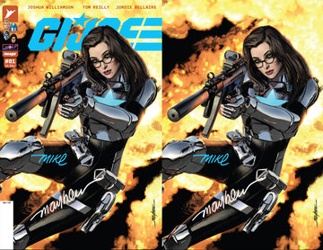 GI JOE #1 Mike Mayhew Studio Variant Cover A Trade Dress and B Virgin Full Duo Signed with COA