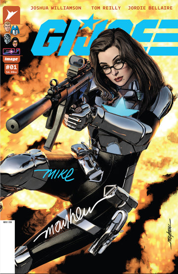 GI JOE #1 Mike Mayhew Studio Variant Cover A Trade Dress Full Duo Signed with COA