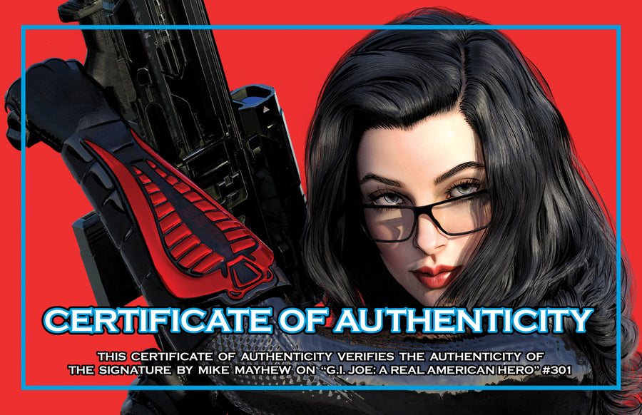 G.I. JOE: A REAL AMERICAN HERO #301 Mike Mayhew Studio Variant Cover A Glow Sig with COA
