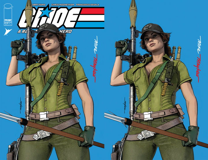 G.I. JOE: A REAL AMERICAN HERO #303 Mike Mayhew Studio Variant Cover A Trade Dress and B Virgin Full Duo Signed with COA