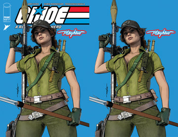 G.I. JOE: A REAL AMERICAN HERO #303 Mike Mayhew Studio Variant Cover A Trade Dress and B Virgin Glow Sig with COA