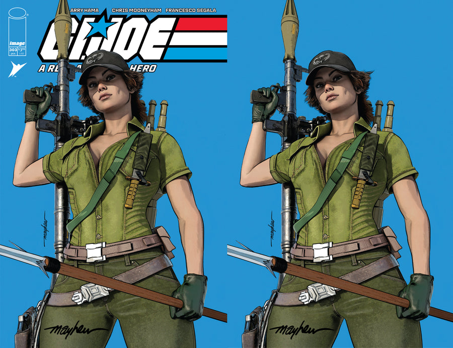 G.I. JOE: A REAL AMERICAN HERO #303 Mike Mayhew Studio Variant Cover A Trade Dress and B Virgin Signed with COA