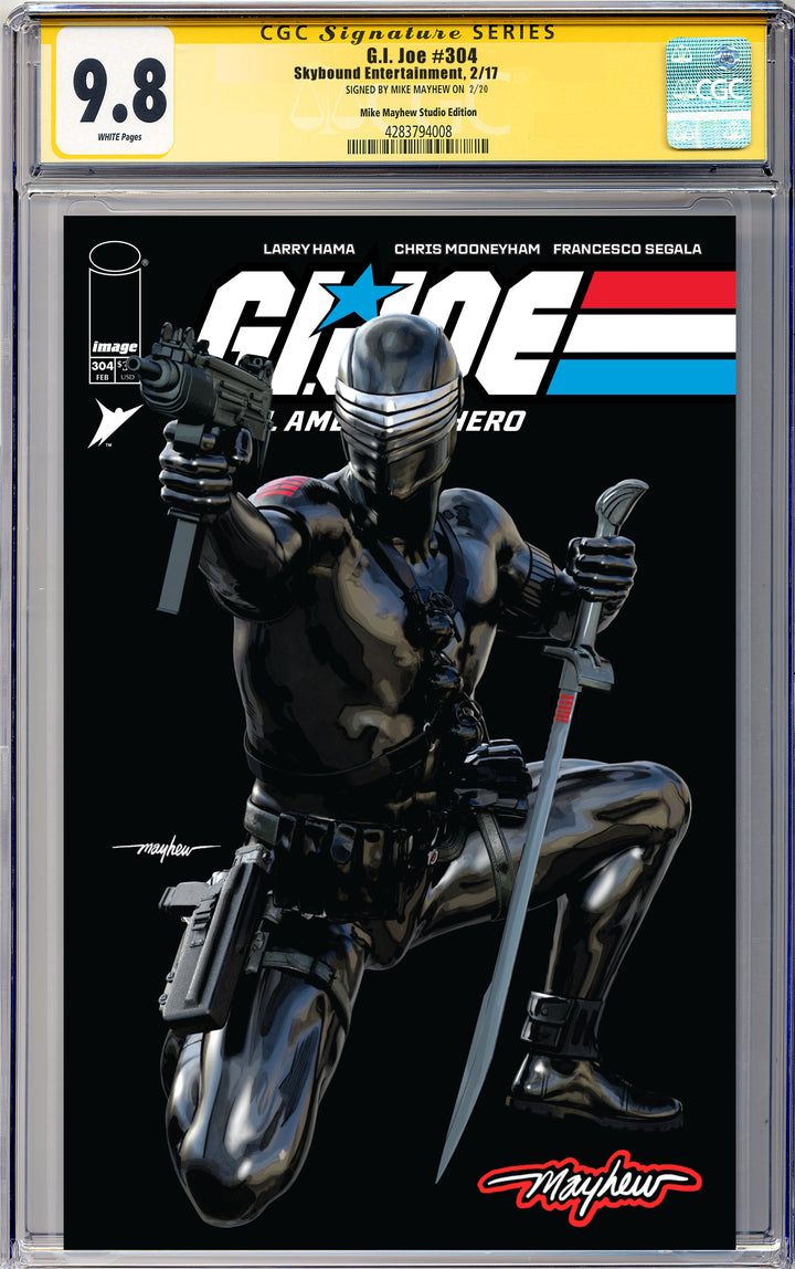 G.I. JOE: A REAL AMERICAN HERO #304 Mike Mayhew Studio Variant Cover A Trade Dress Glow Sig CGC Yellow Label Guaranteed 9.8 Graded Slab