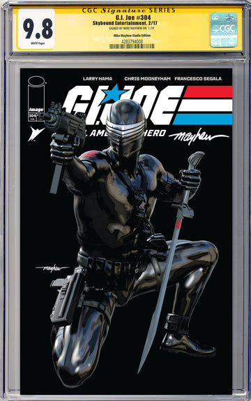 G.I. JOE: A REAL AMERICAN HERO #304 Mike Mayhew Studio Variant Cover A Trade Dress Regular Sig CGC Yellow Label Guaranteed 9.8 Graded Slab