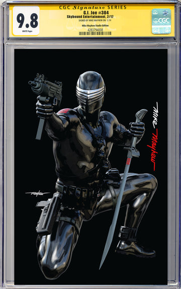 G.I. JOE: A REAL AMERICAN HERO #304 Mike Mayhew Studio Variant Cover B Virgin Full Duo Sig CGC Yellow Label Guaranteed 9.8 Graded Slab