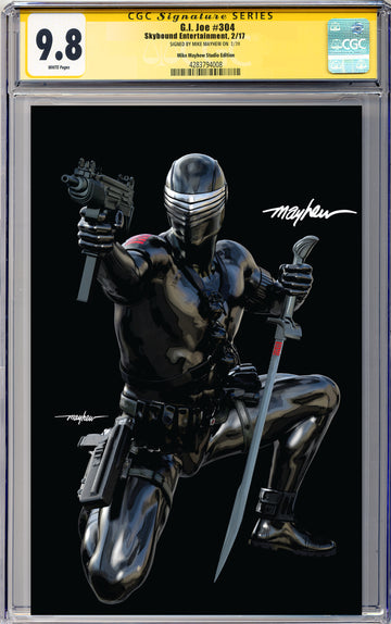 G.I. JOE: A REAL AMERICAN HERO #304 Mike Mayhew Studio Variant Cover B Virgin Regular Sig CGC Yellow Label Guaranteed 9.8 Graded Slab