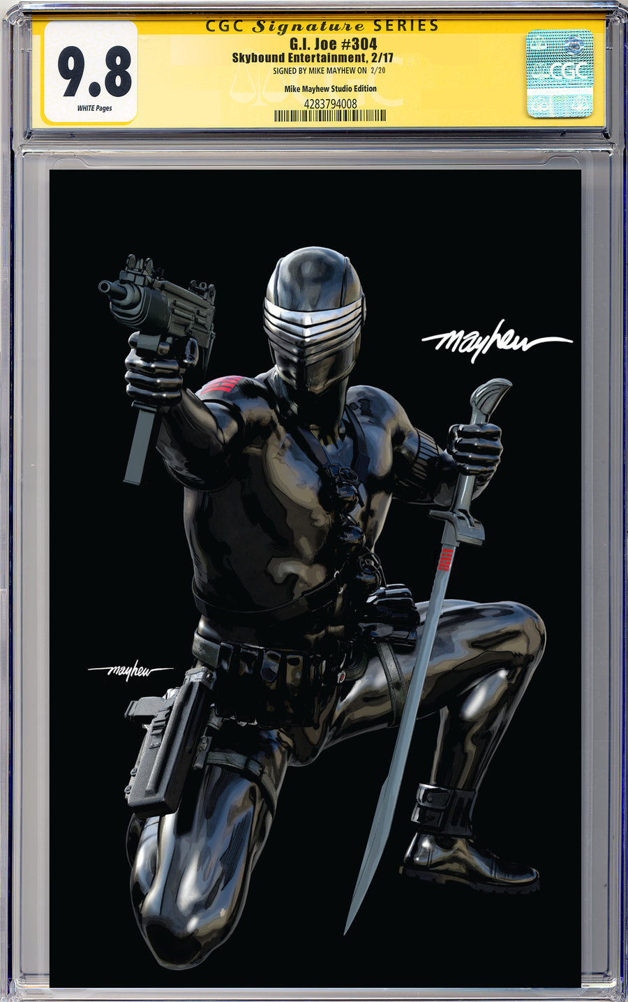 G.I. JOE: A REAL AMERICAN HERO #304 Mike Mayhew Studio Variant Cover B Virgin Regular Sig CGC Yellow Label Guaranteed 9.8 Graded Slab