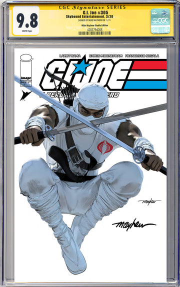 G.I. JOE: A REAL AMERICAN HERO #305 Mike Mayhew Studio Variant Cover A Trade Dress Regular Sig CGC Yellow Label Guaranteed 9.8 Graded Slab