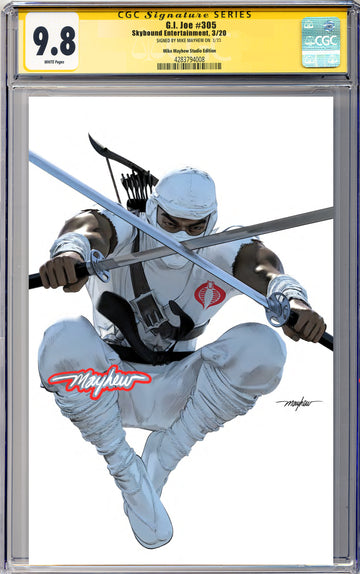 G.I. JOE: A REAL AMERICAN HERO #305 Mike Mayhew Studio Variant Cover B Virgin Glow Sig CGC Yellow Label Guaranteed 9.8 Graded Slab