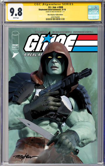 G.I. JOE: A REAL AMERICAN HERO #306 Mike Mayhew Studio Variant Cover A Trade Dress Regular Sig CGC Yellow Label Guaranteed 9.8 Graded Slab