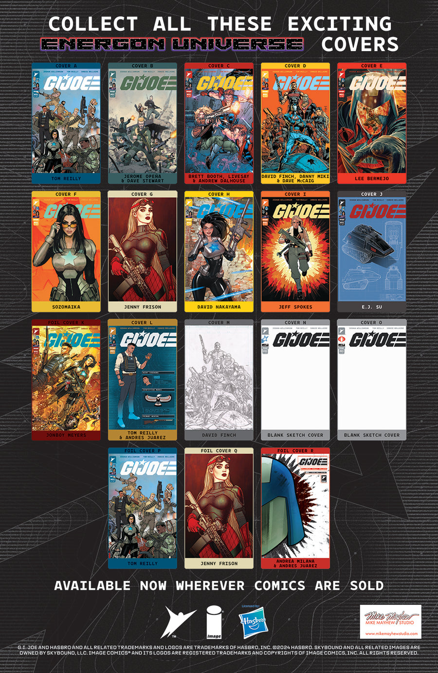 GI JOE #1 Mike Mayhew Studio Variant Cover A Trade Dress Signed with COA